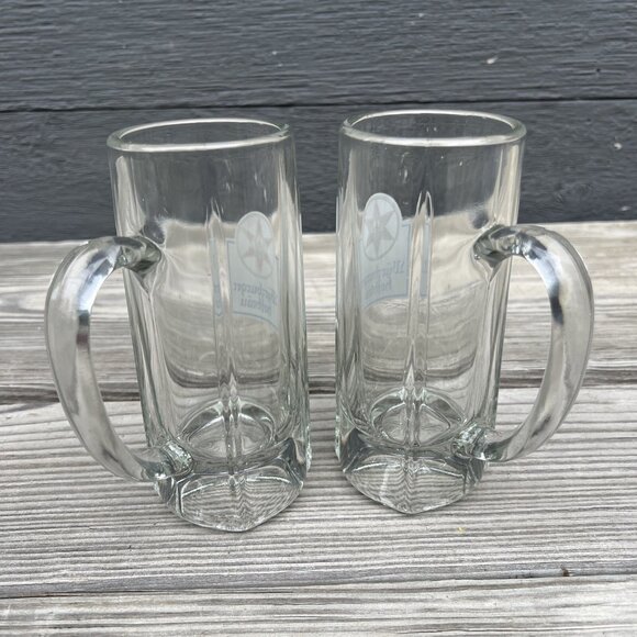 2 VTG Wurzburger Hofbrau Bavarian Pilsner Beer Glass Stein Mug - Picture 4 of 13